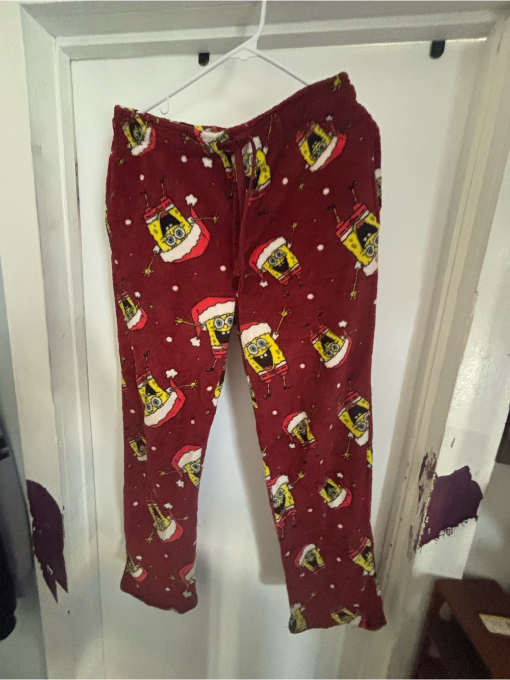 SpongeBob Squarepants Red Holiday Kids Pajama Bottoms